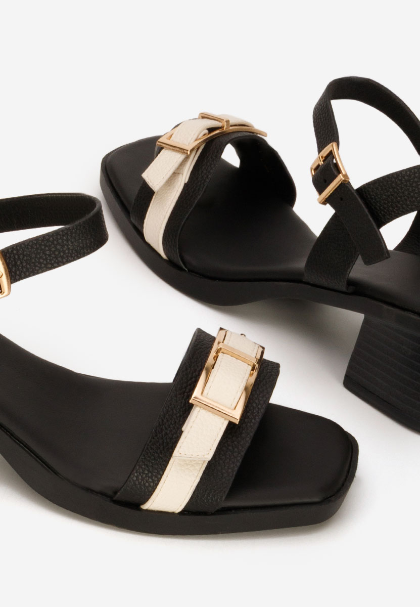 Сандали на ток Iustinia черен