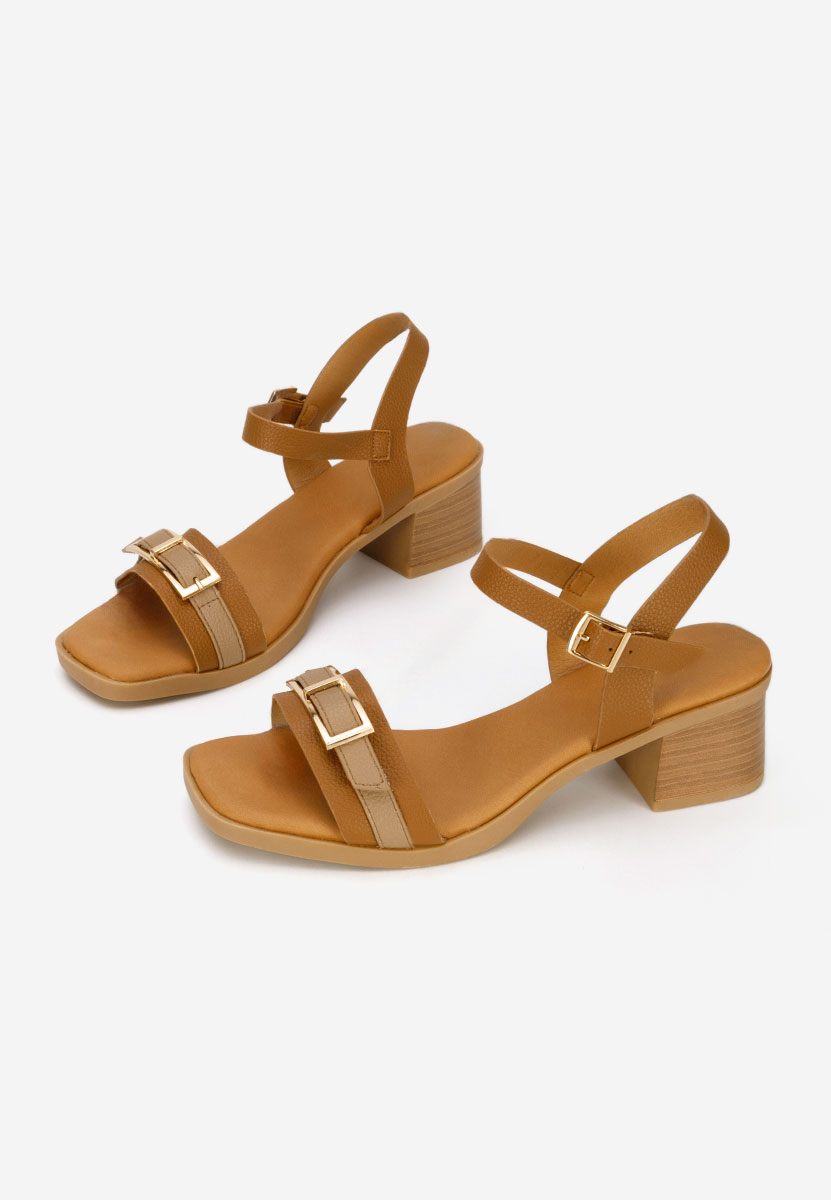 Сандали на ток Iustinia камел