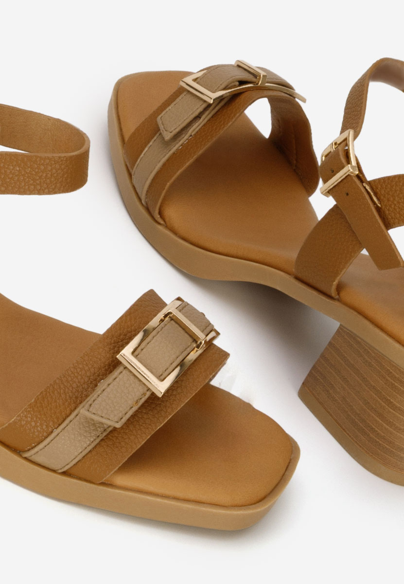 Сандали на ток Iustinia камел