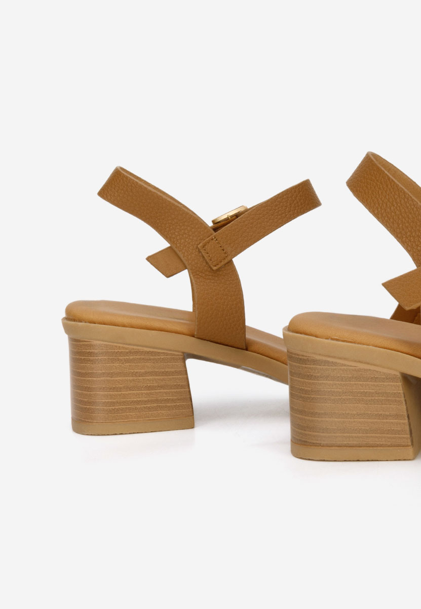 Сандали на ток Iustinia камел