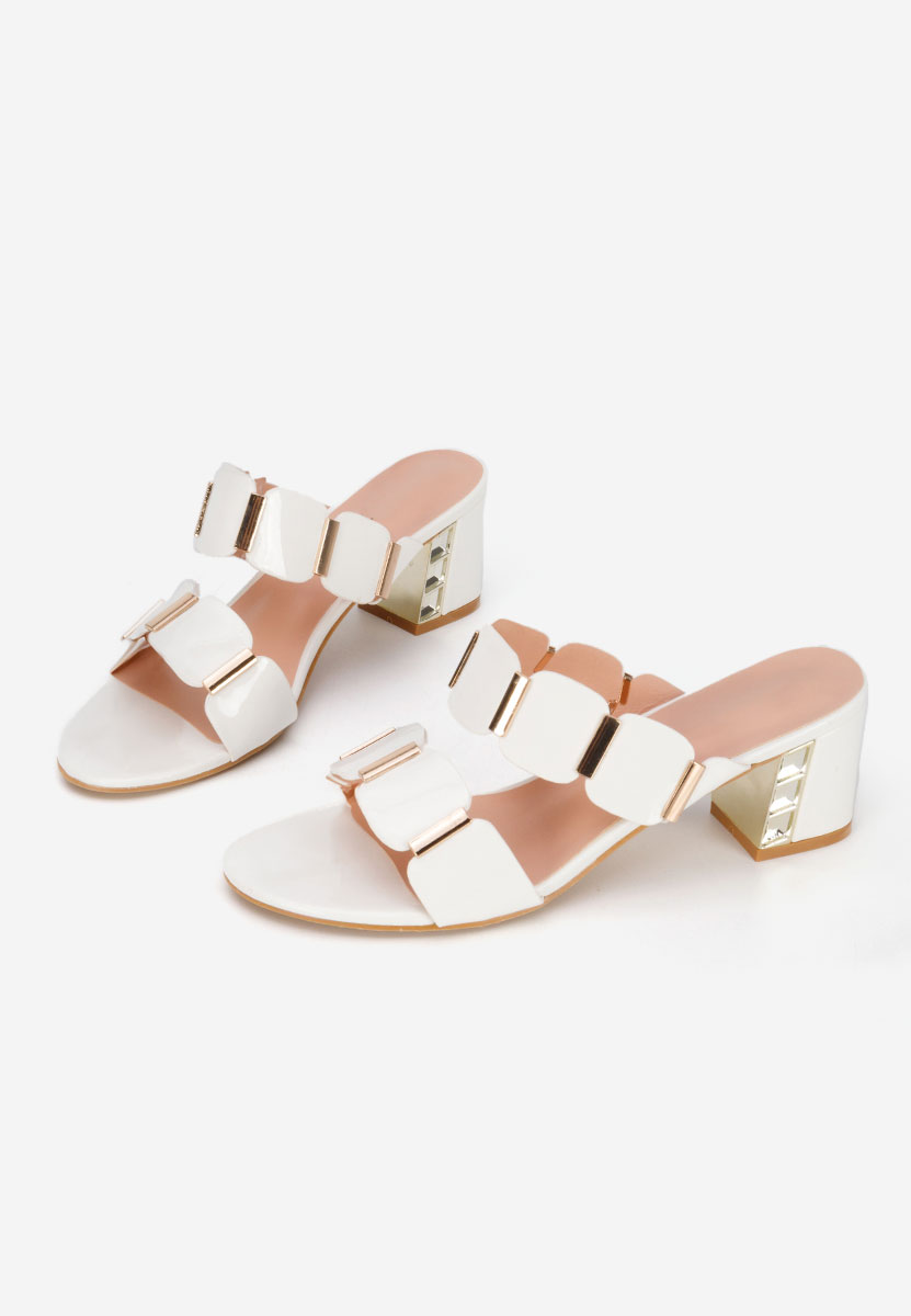 Чехли на ток Raniela бели