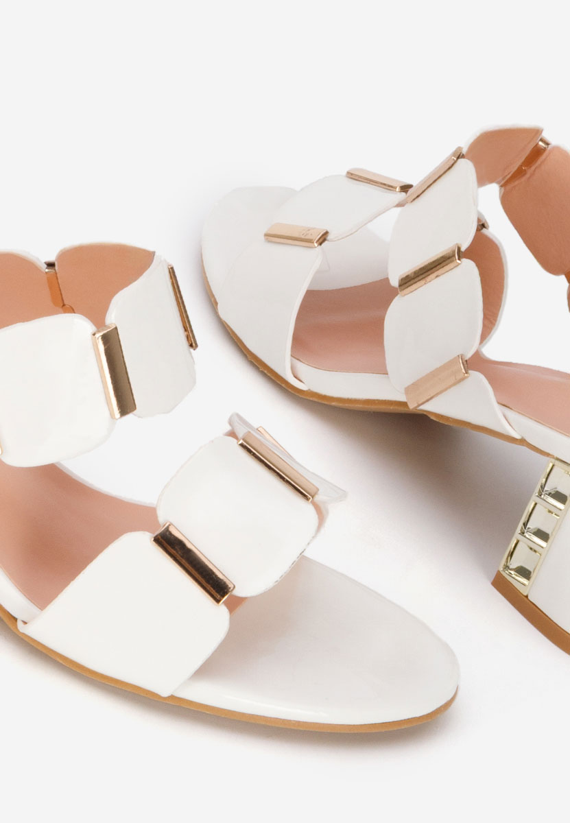 Чехли на ток Raniela бели