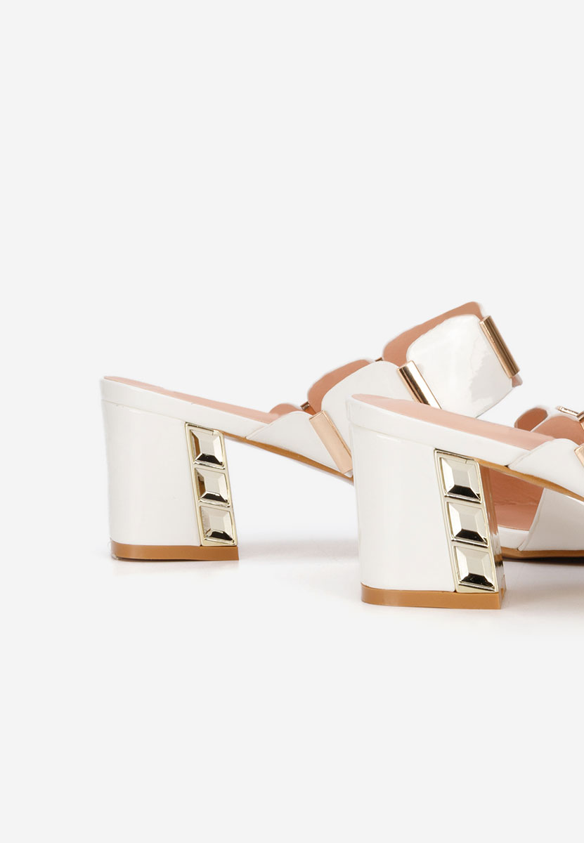 Чехли на ток Raniela бели