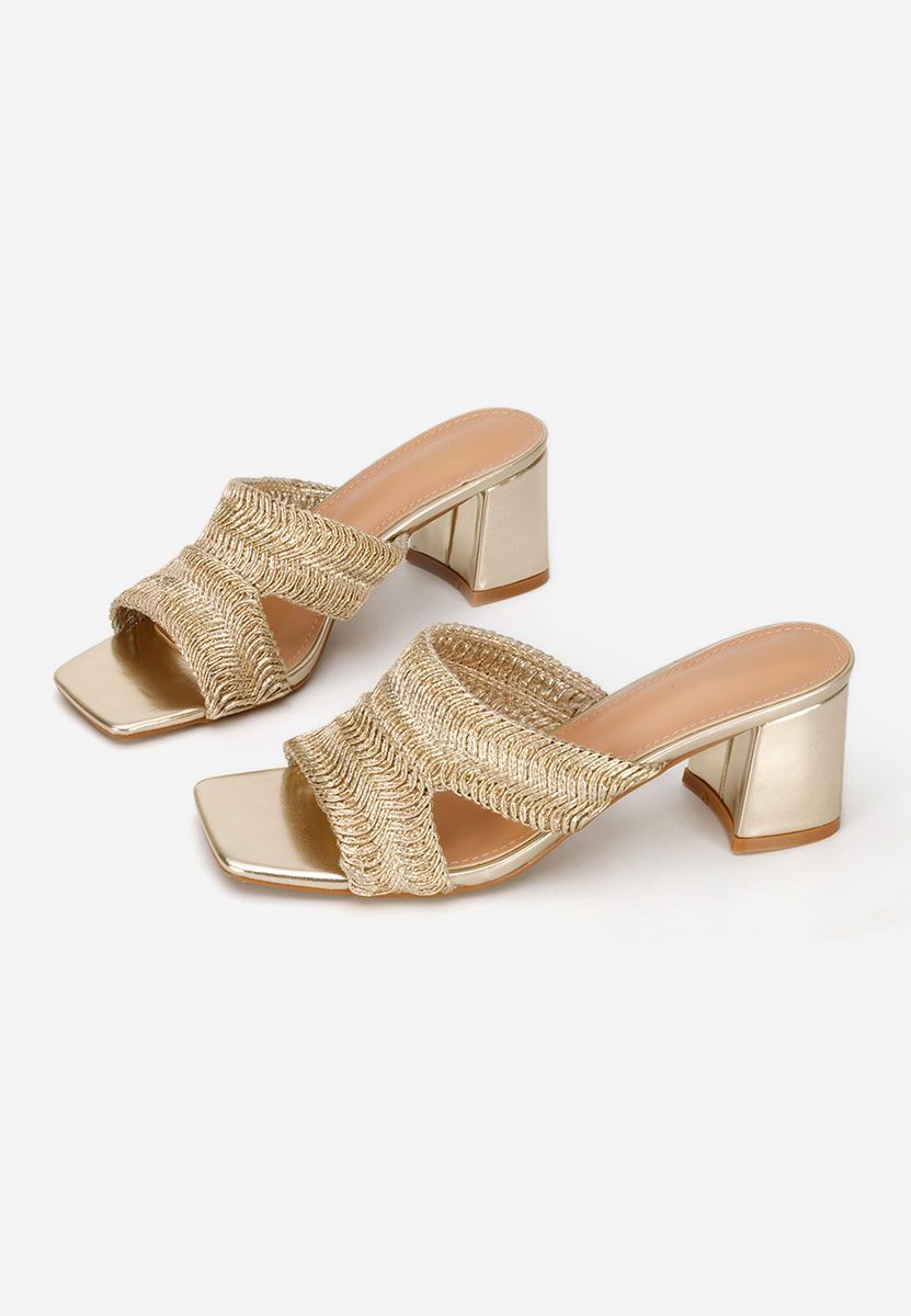 Чехли на ток Nely златен