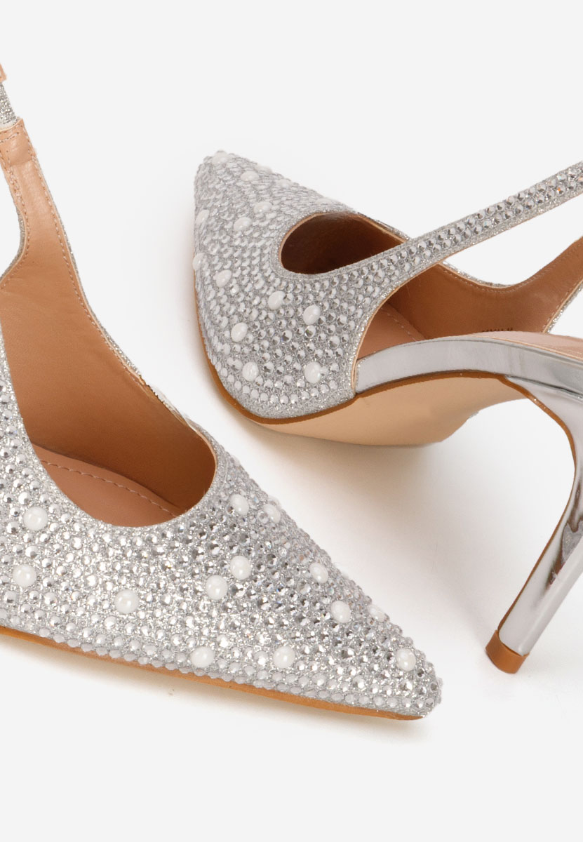 Обувки на ток Irenne сив