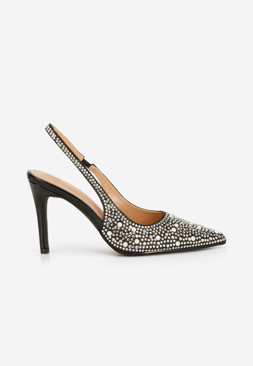 Обувки на ток Irenne черни