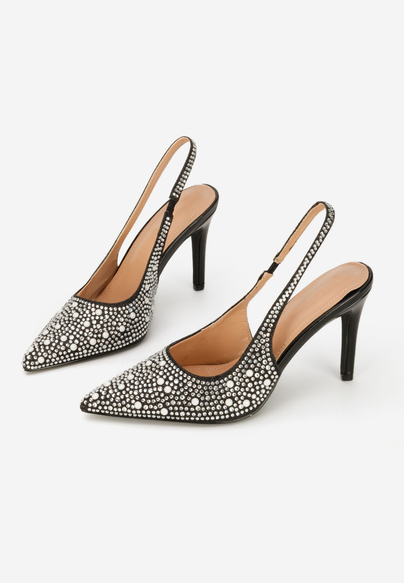 Обувки на ток Irenne черни