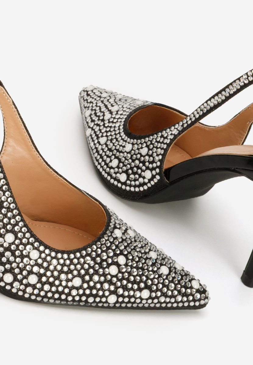 Обувки на ток Irenne черни