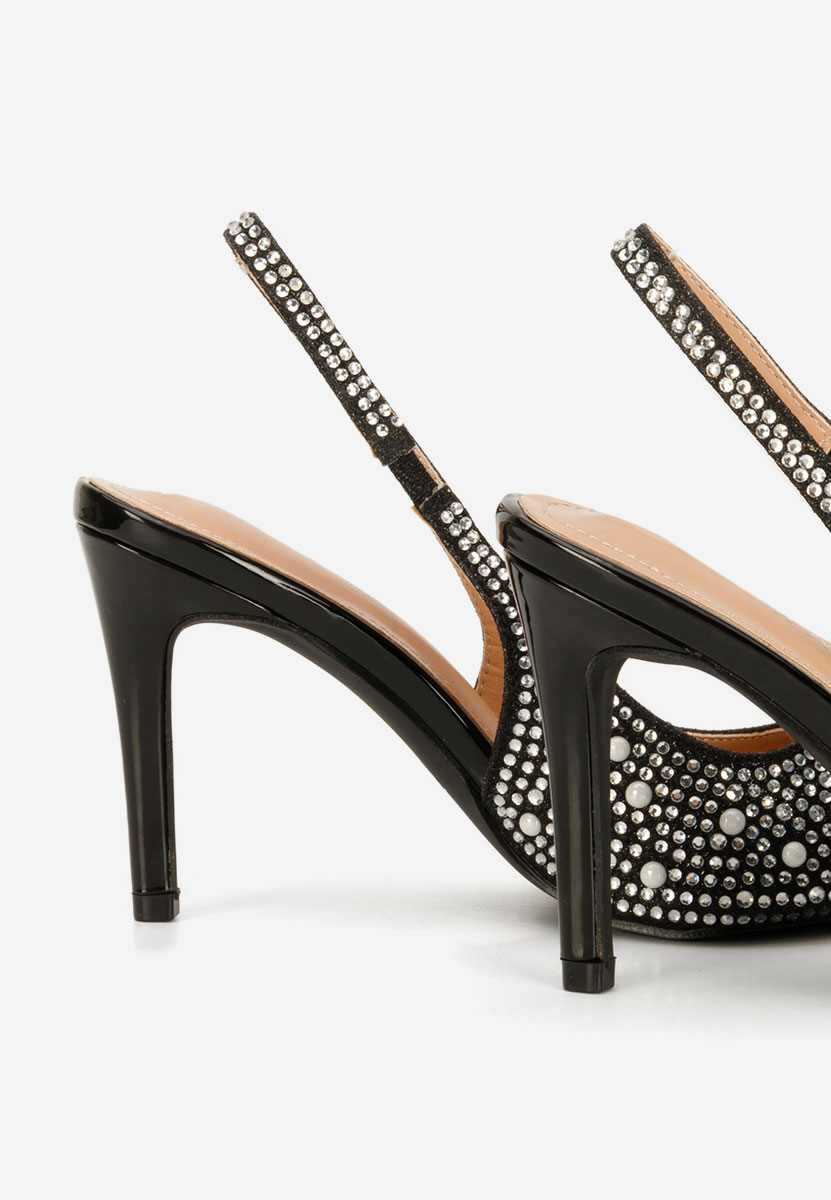 Обувки на ток Irenne черни