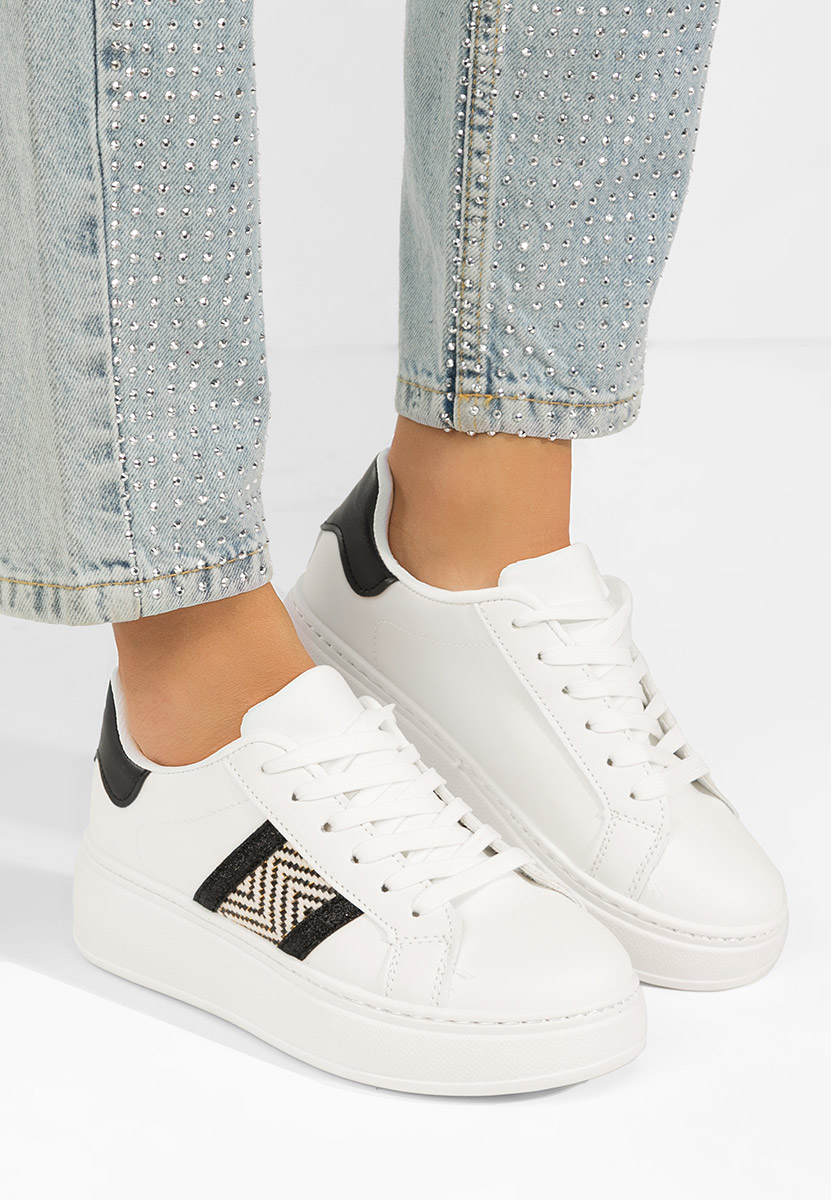 Cникърси на платформа Atenia V2 бели