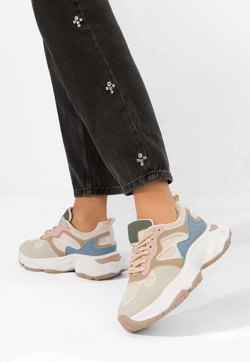 Cникърси на платформа Glavora многоцветен