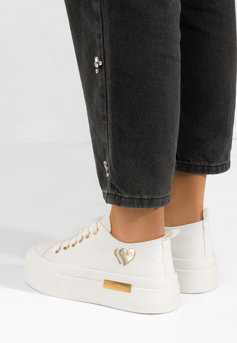 Cникърси на платформа Inimia бели