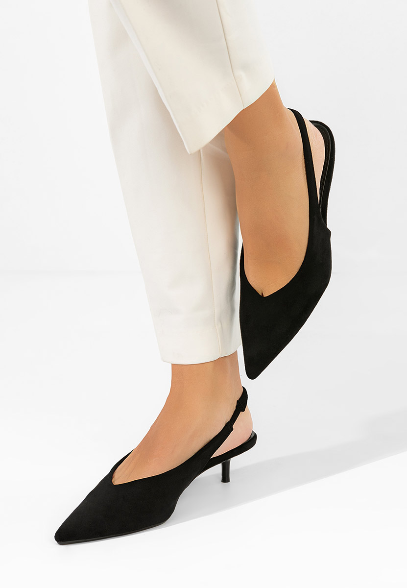 Обувки на ток Amadeea черни