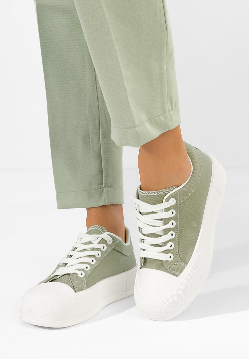 Кецове на платформа Antonea зелен