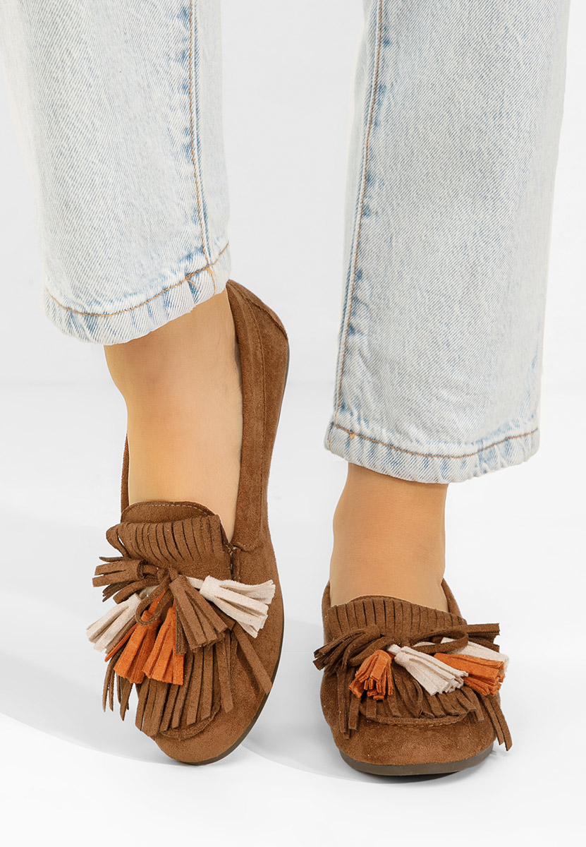 Дамски мокасини Sedania камел