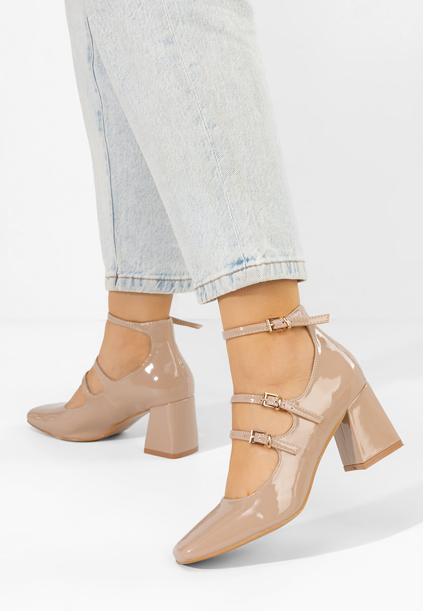 Oбувки на ток Renelia бежов