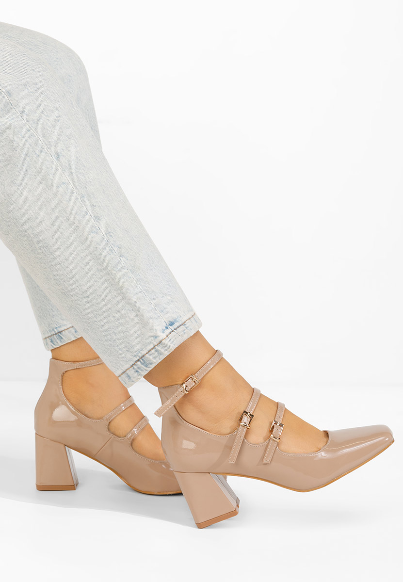 Oбувки на ток Renelia бежов