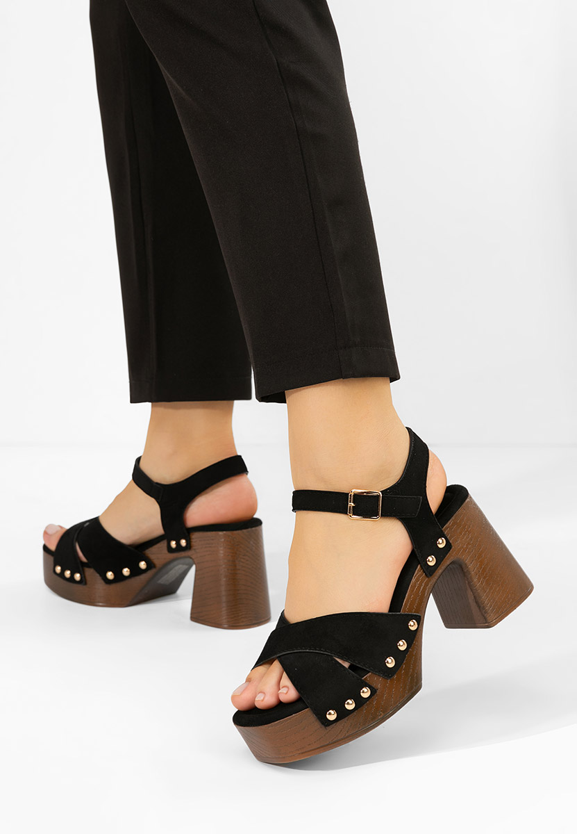 Сандали на ток Radiana черен