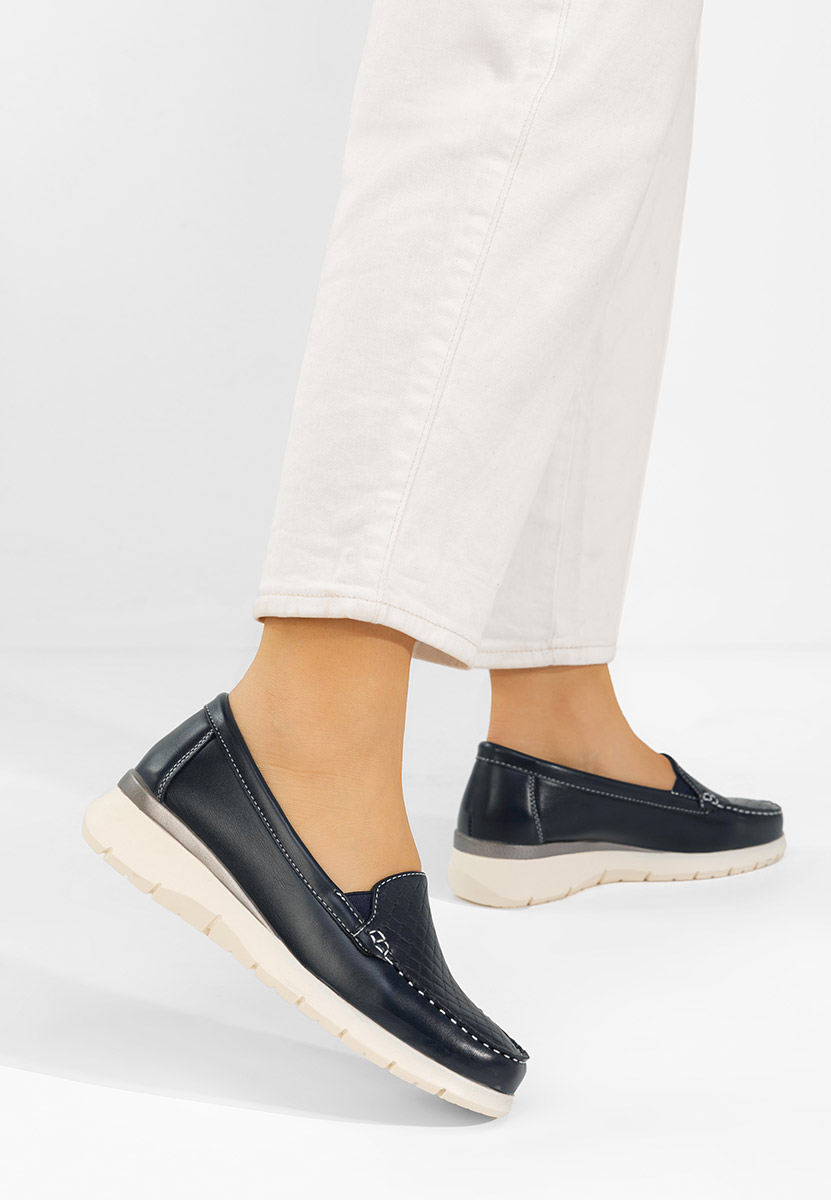 Дамски мокасини Seona военно син