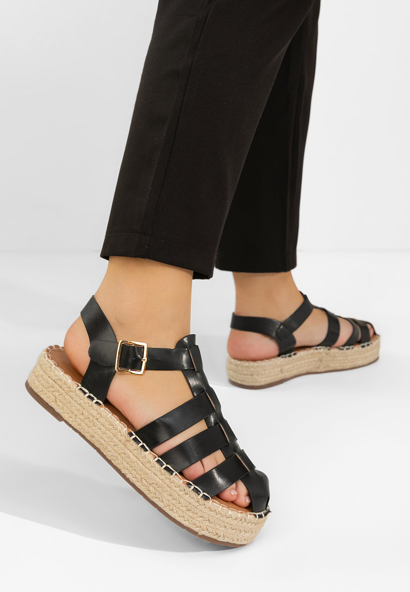 Сандали на платформа Reliama черен