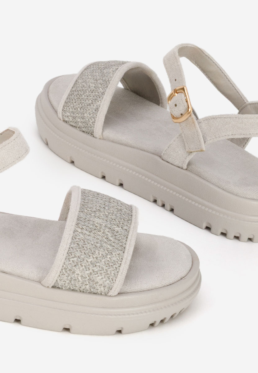 Сандали на платформа Donetia сив