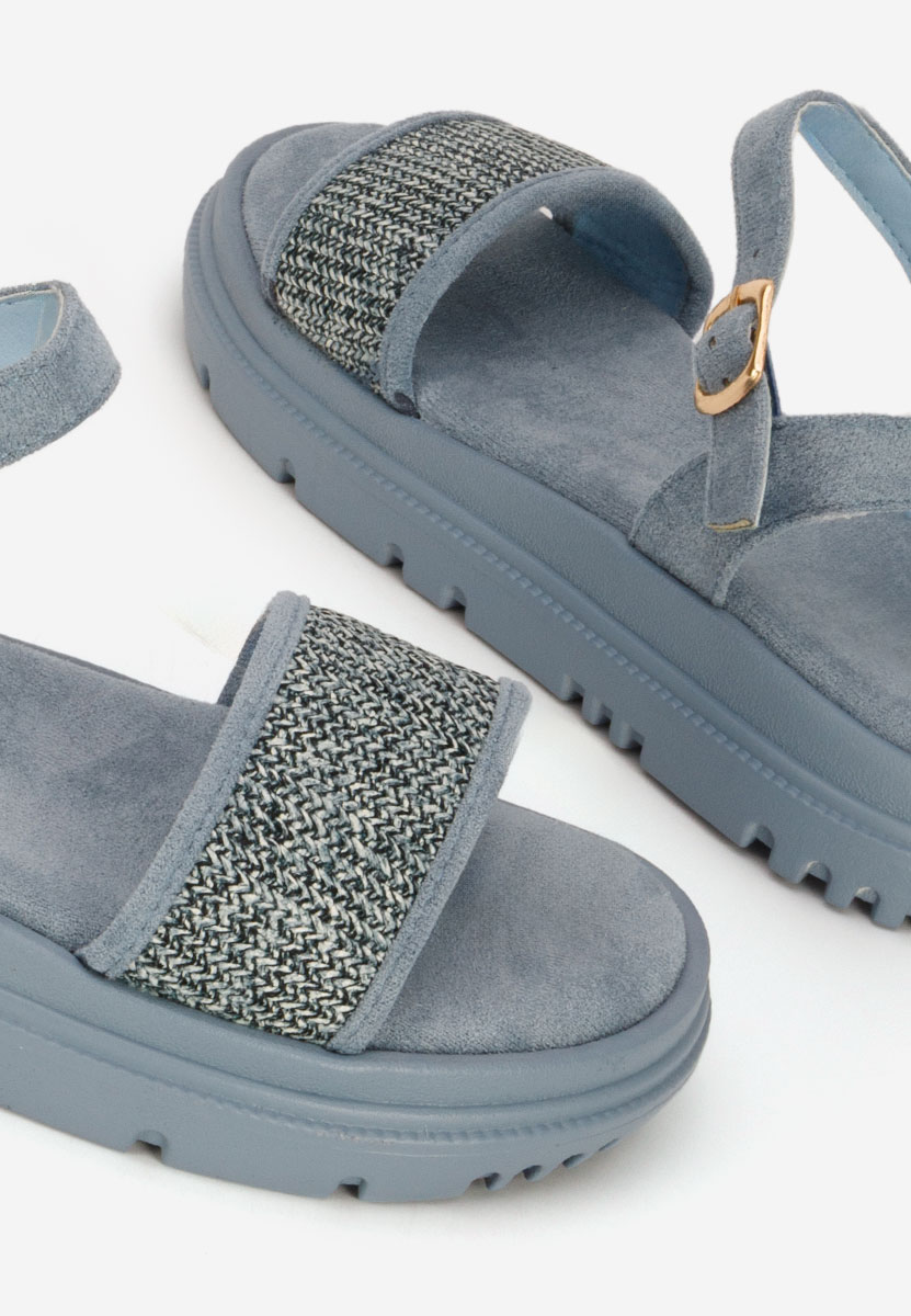 Сандали на платформа Donetia син