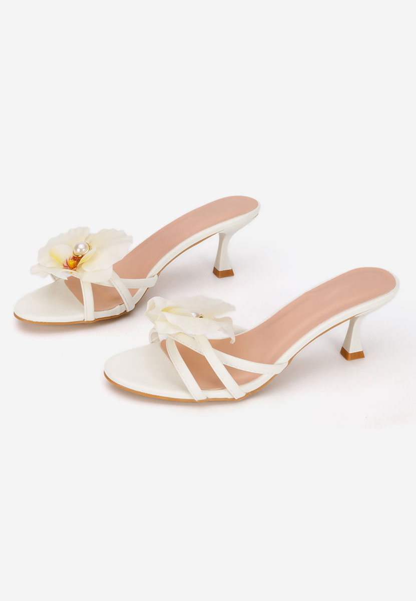 Чехли на ток Florentia бели