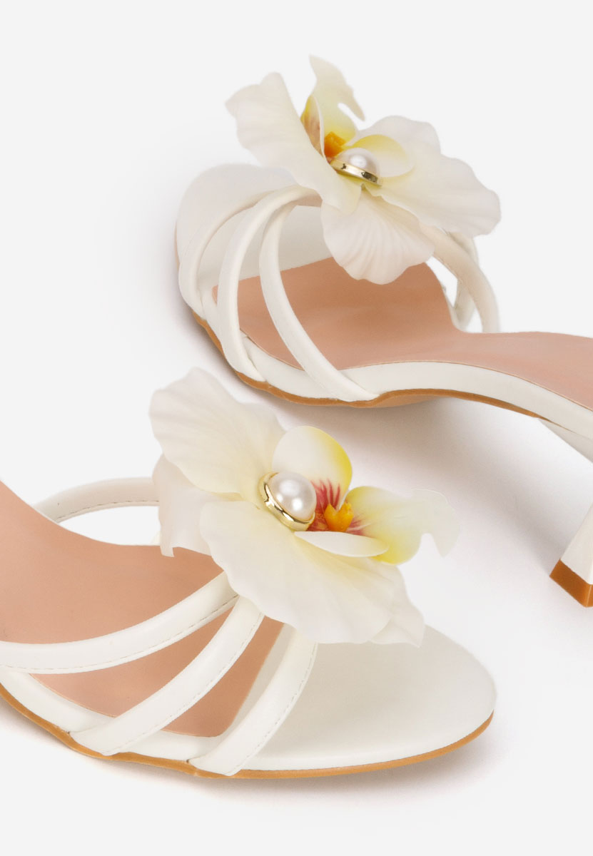 Чехли на ток Florentia бели