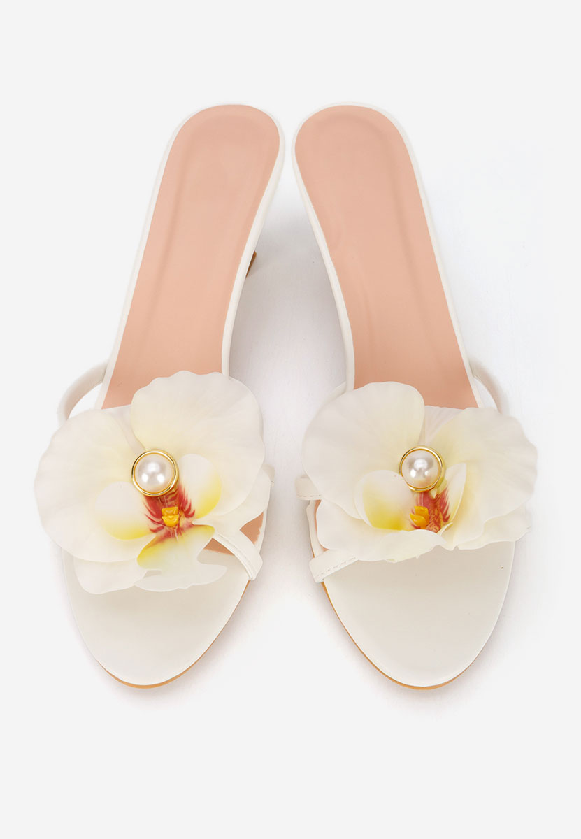 Чехли на ток Florentia бели