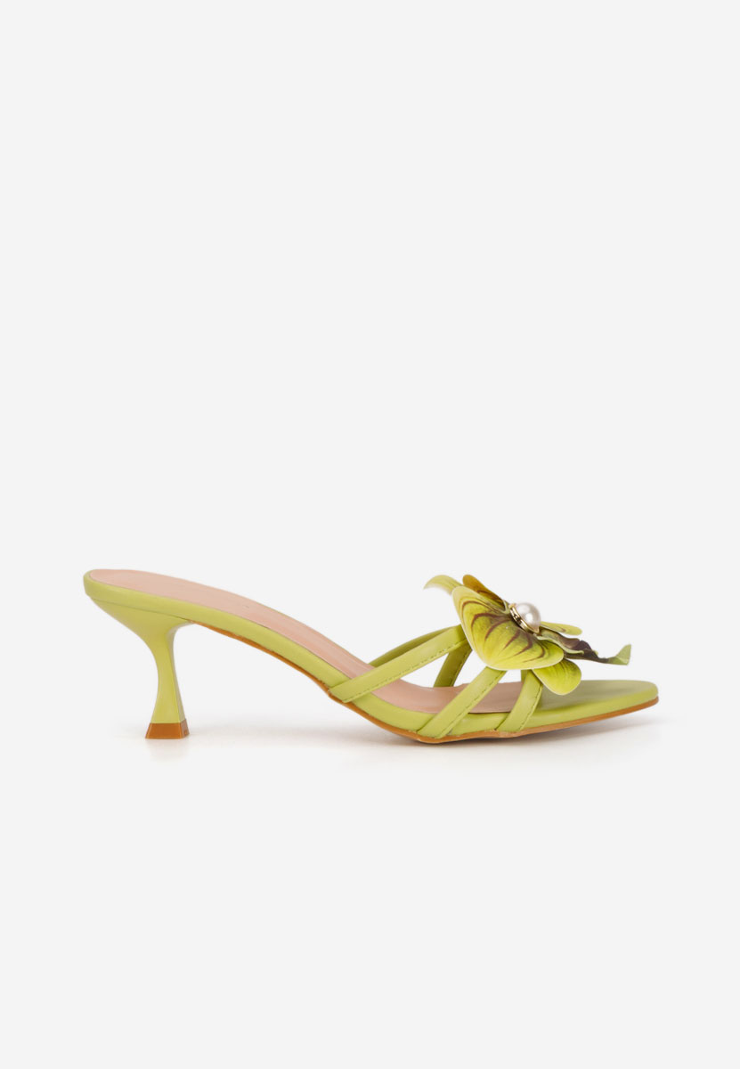 Чехли на ток Florentia зелен