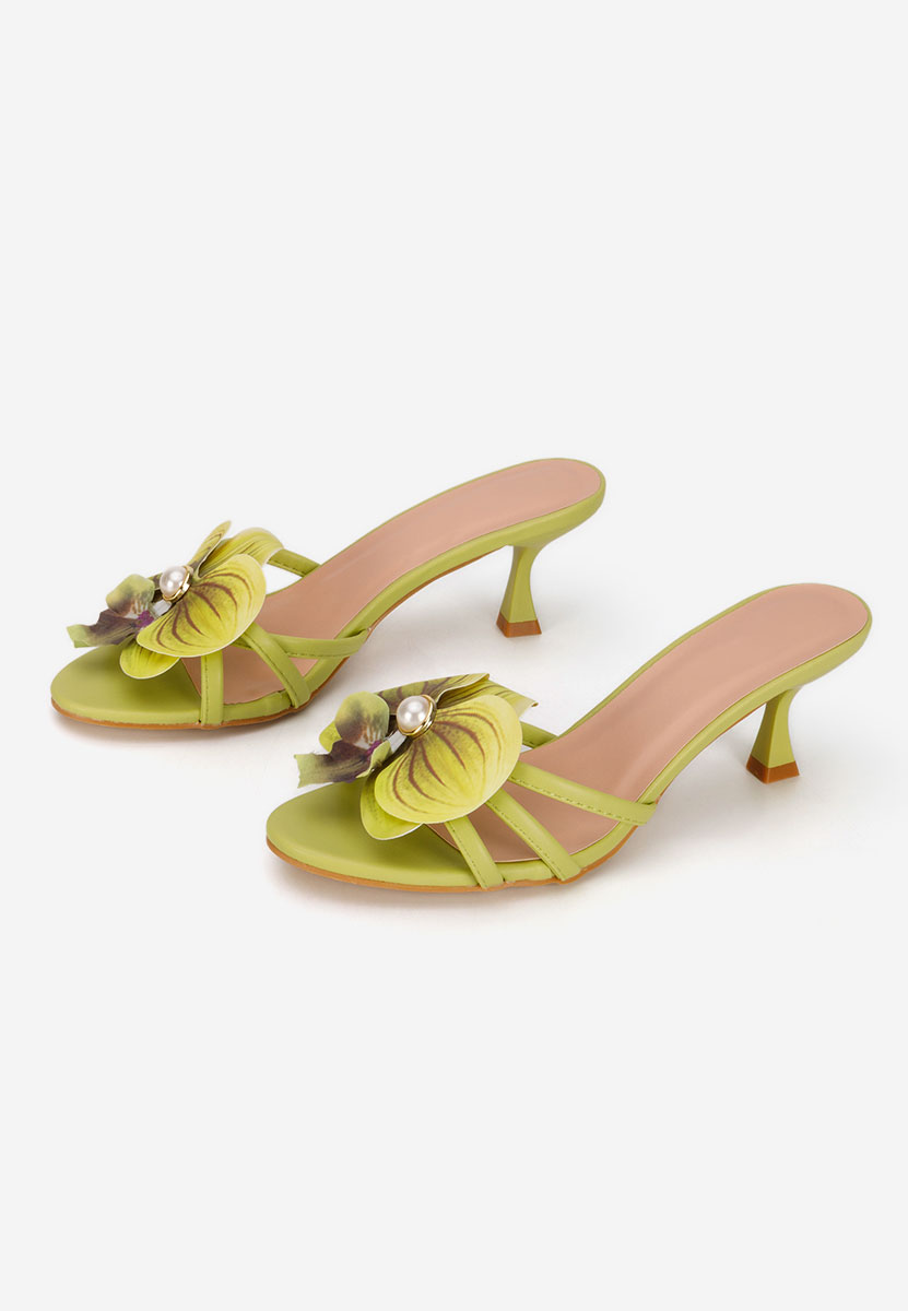 Чехли на ток Florentia зелен