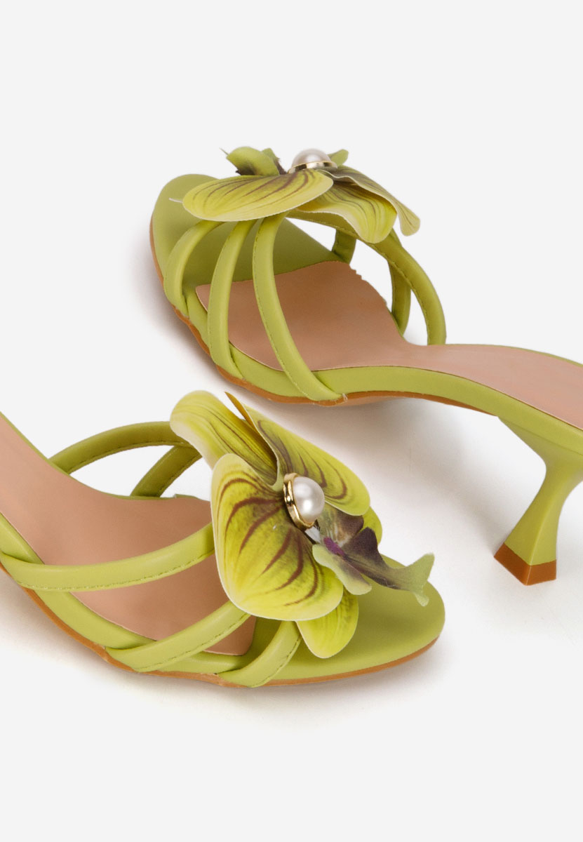 Чехли на ток Florentia зелен