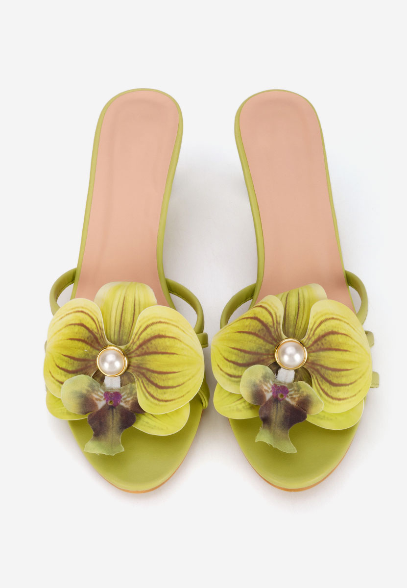 Чехли на ток Florentia зелен