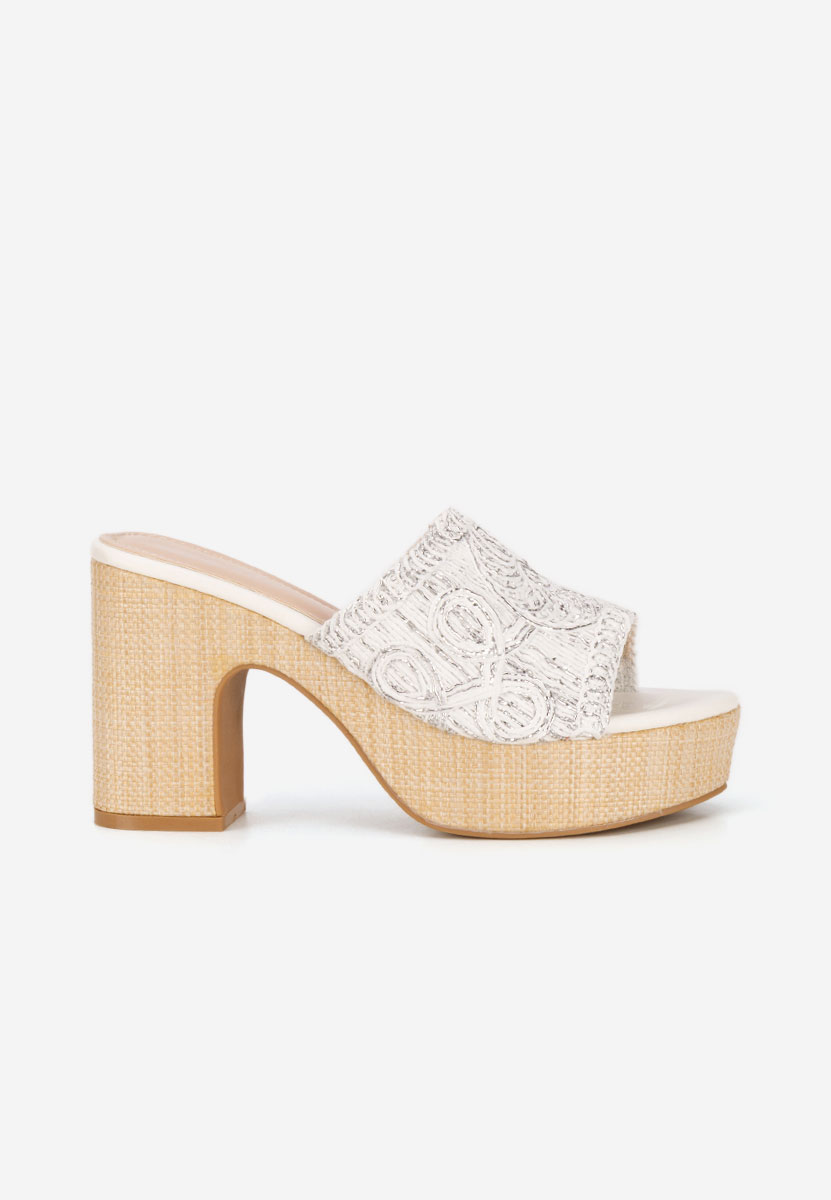 Чехли на ток Rossena бели