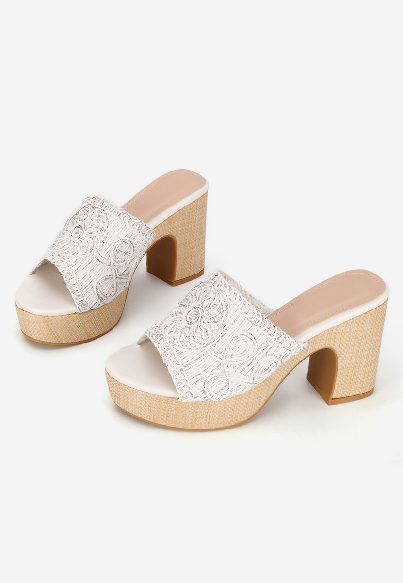 Чехли на ток Rossena бели