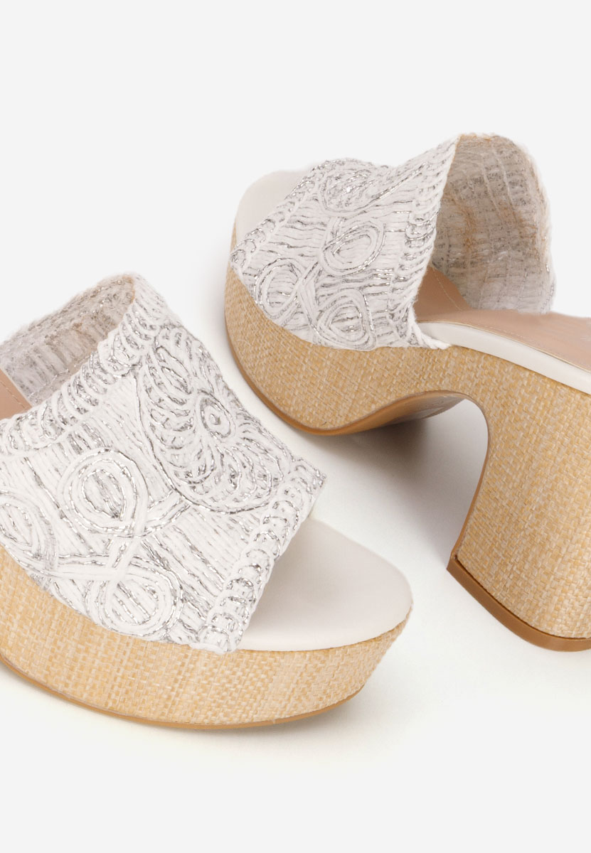 Чехли на ток Rossena бели