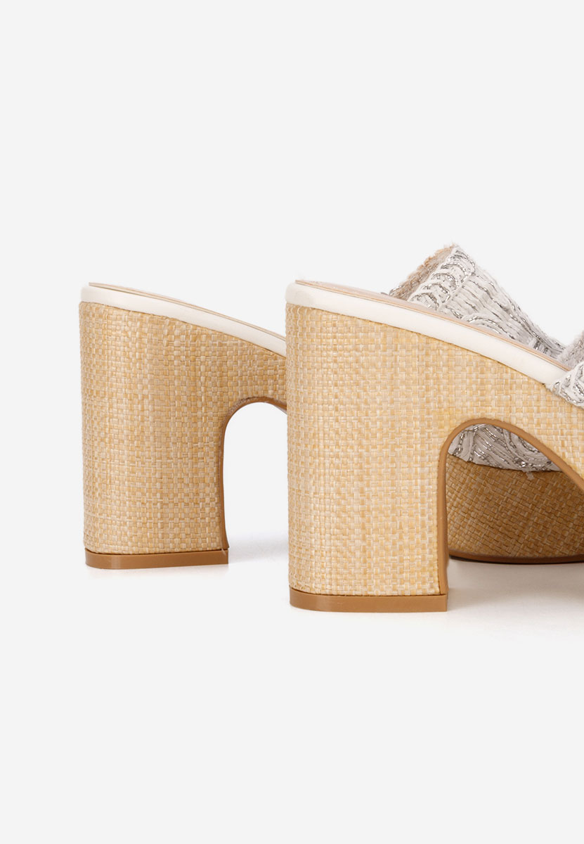 Чехли на ток Rossena бели