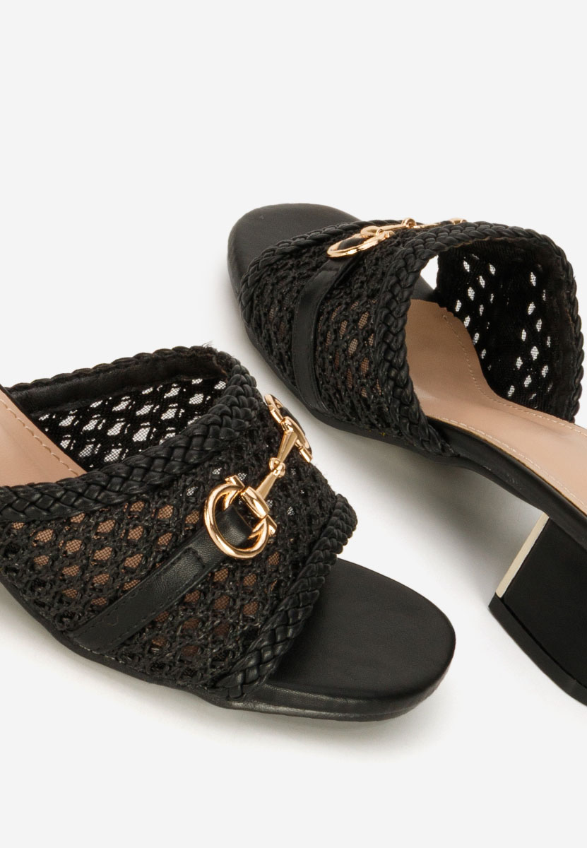 Чехли на ток Giustinia черни