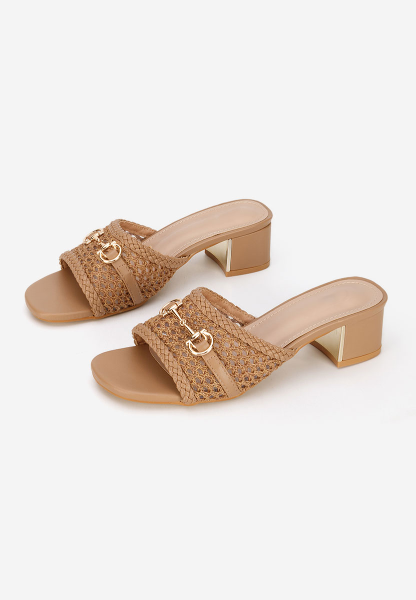 Чехли на ток Giustinia камел