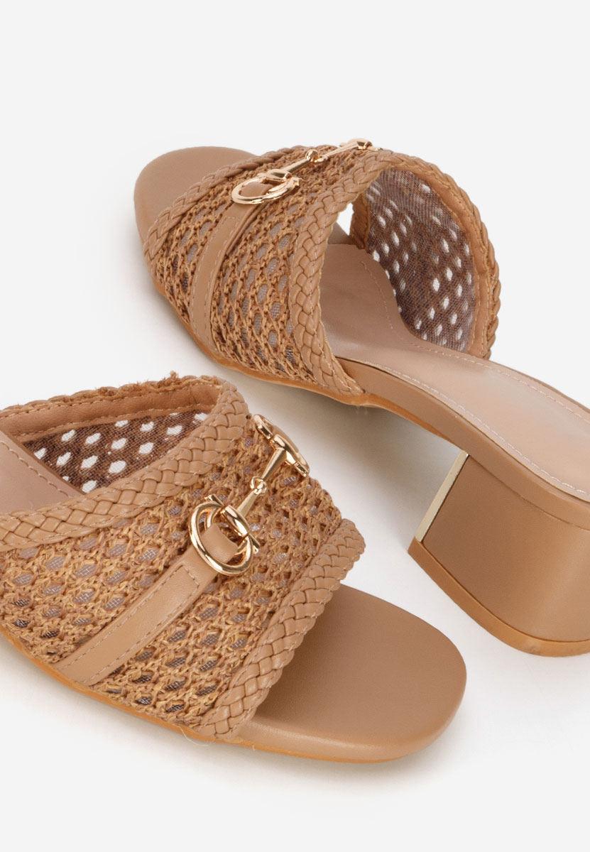 Чехли на ток Giustinia камел