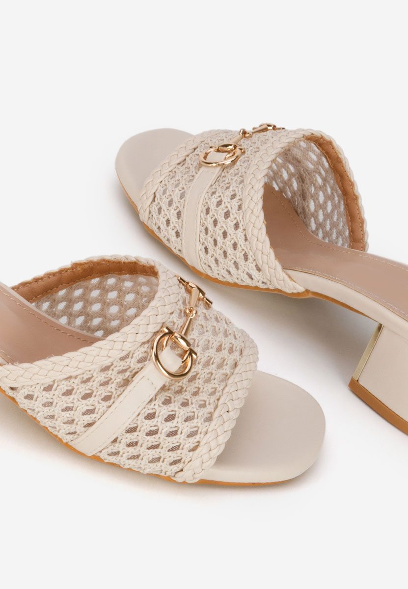 Чехли на ток Giustinia бежов