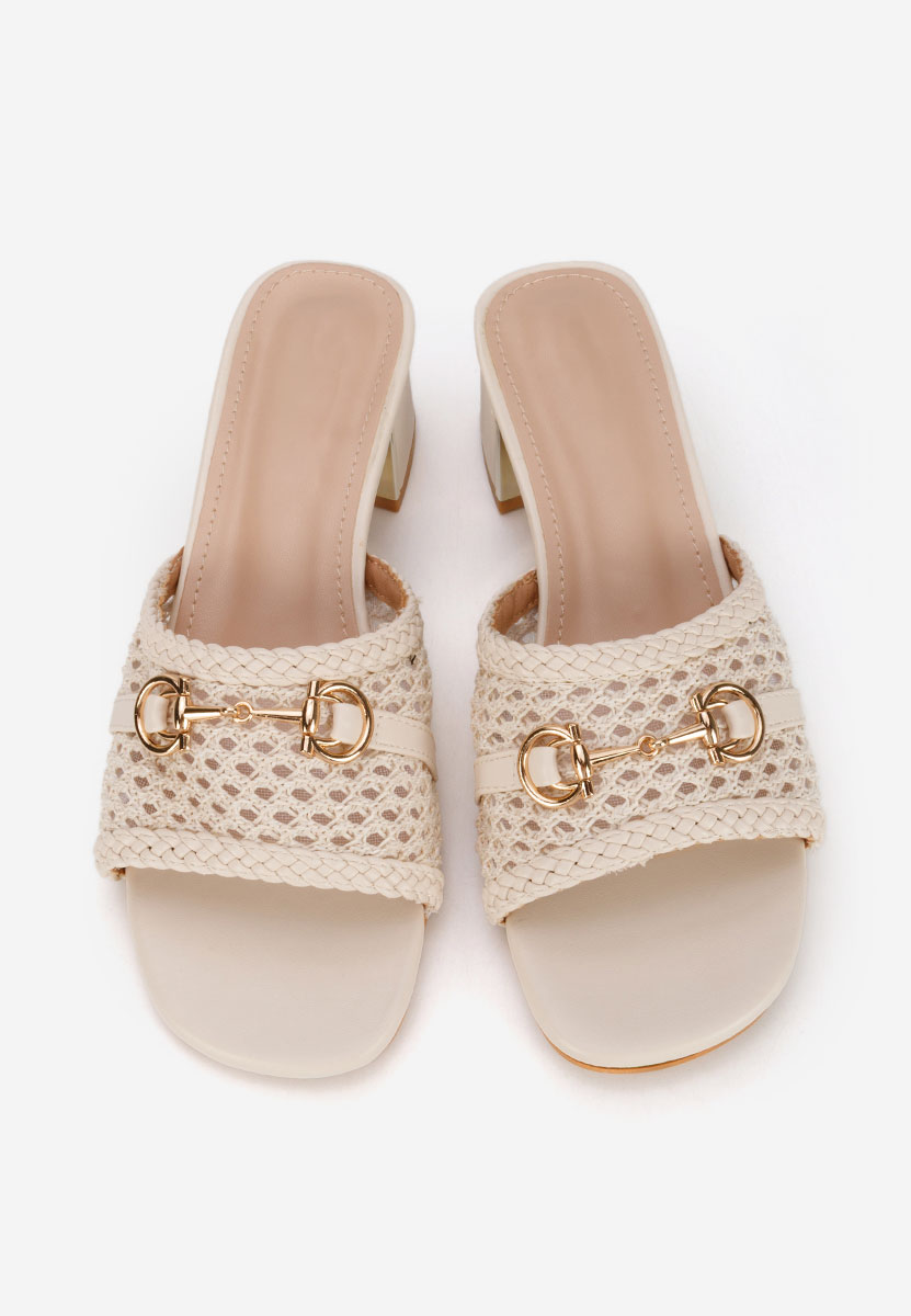 Чехли на ток Giustinia бежов