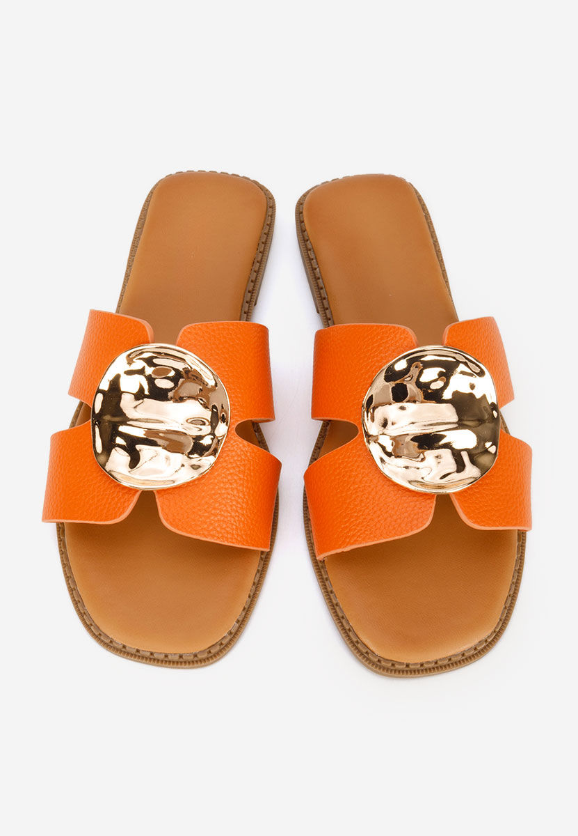 Дамски чехли Klarina портокал