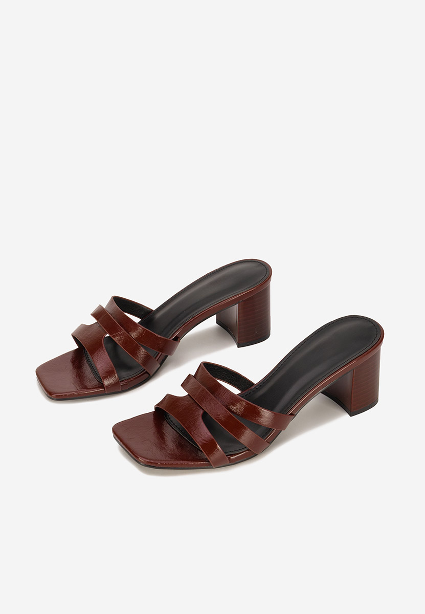 Чехли на ток Genoveva V2 Винено червено