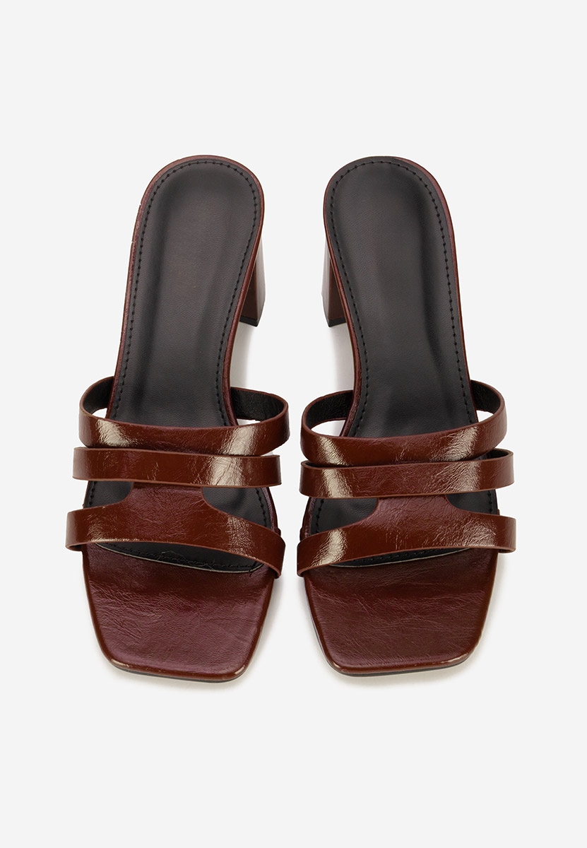 Чехли на ток Genoveva V2 Винено червено