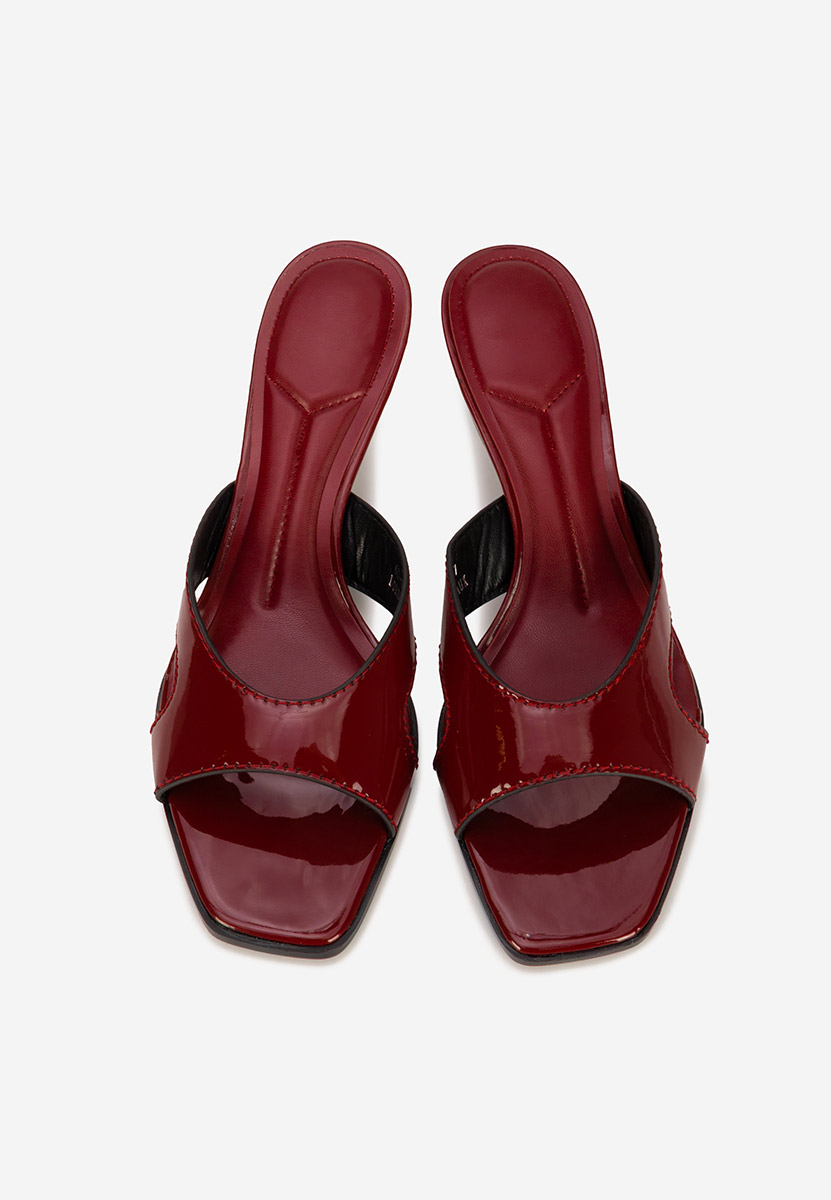 Чехли на ток Zinadia Винено червено