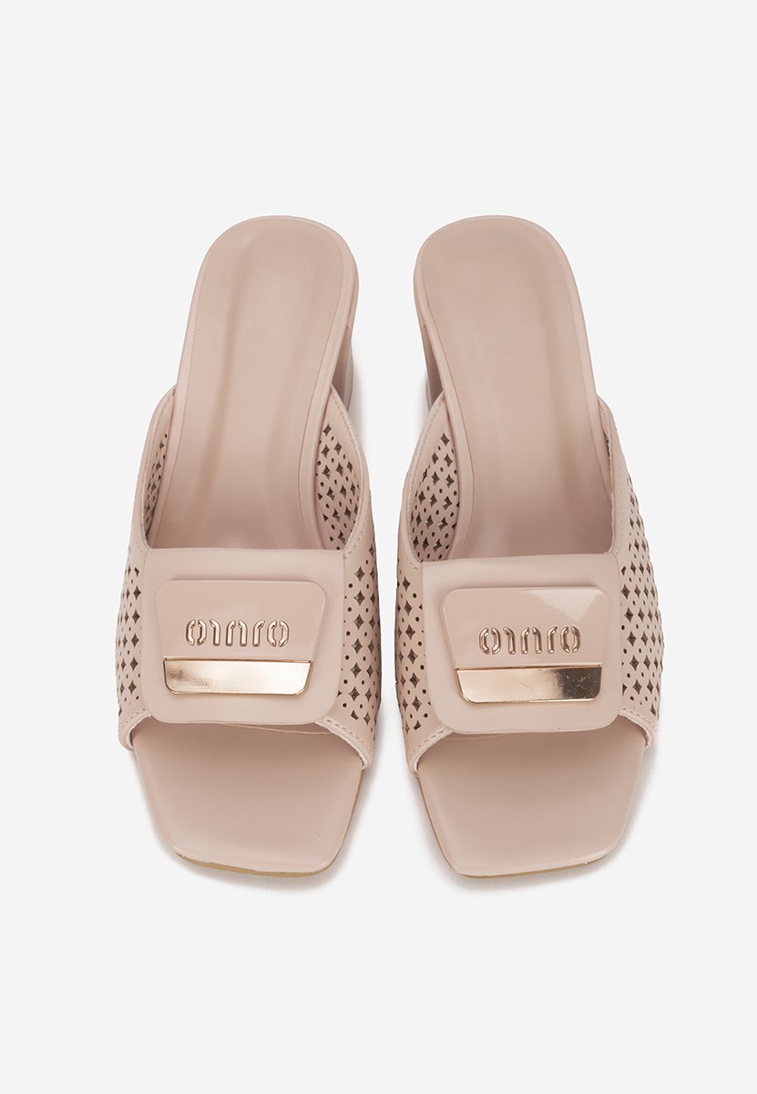 Чехли на ток Carmenia бежов