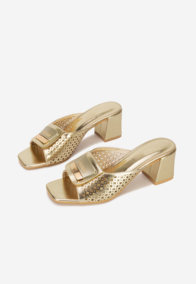 Чехли на ток Carmenia златен