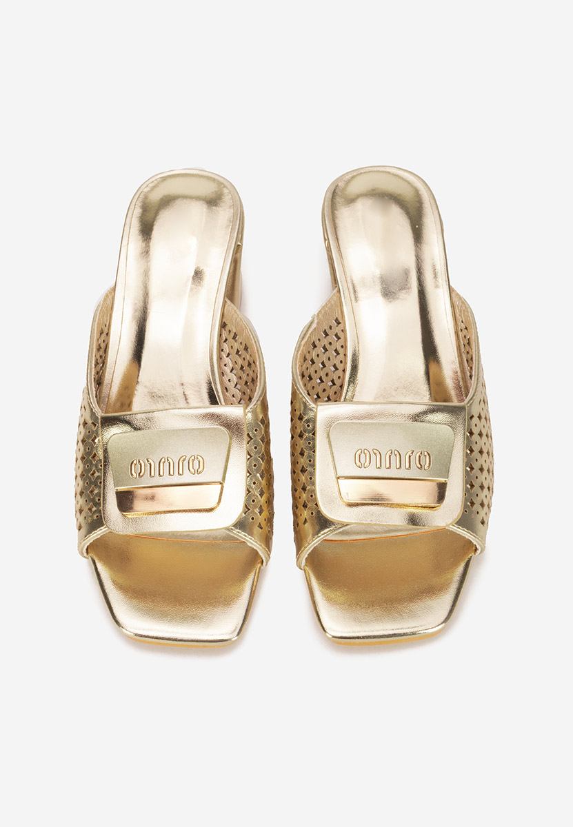 Чехли на ток Carmenia златен