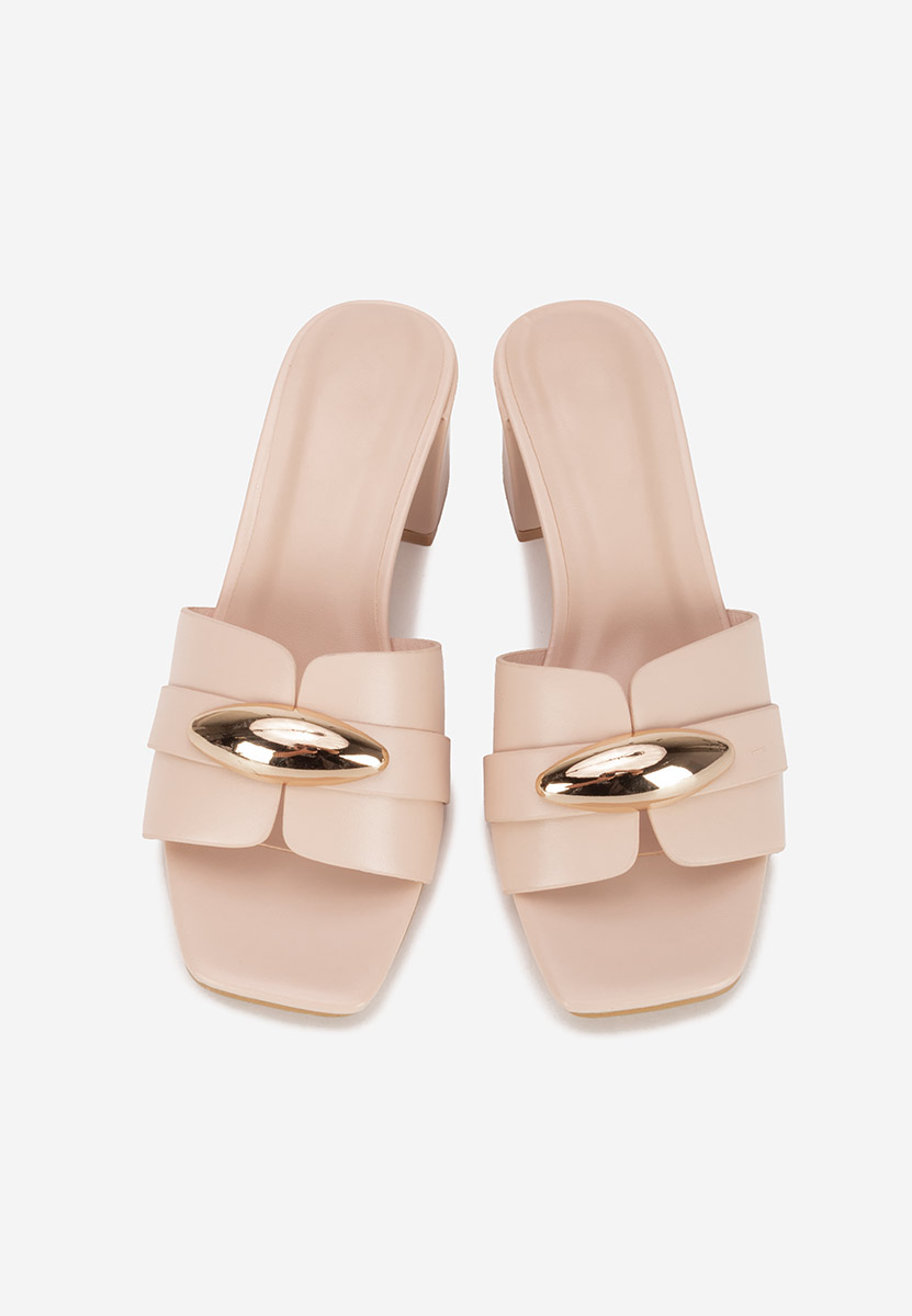 Чехли на ток Siminea бежов